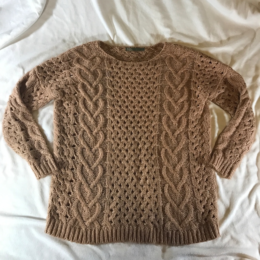 Sfera Casual Lipgloss Colored Cable Knit Jumper