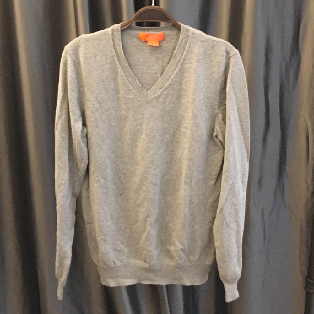 Grey V-Neck Sweater