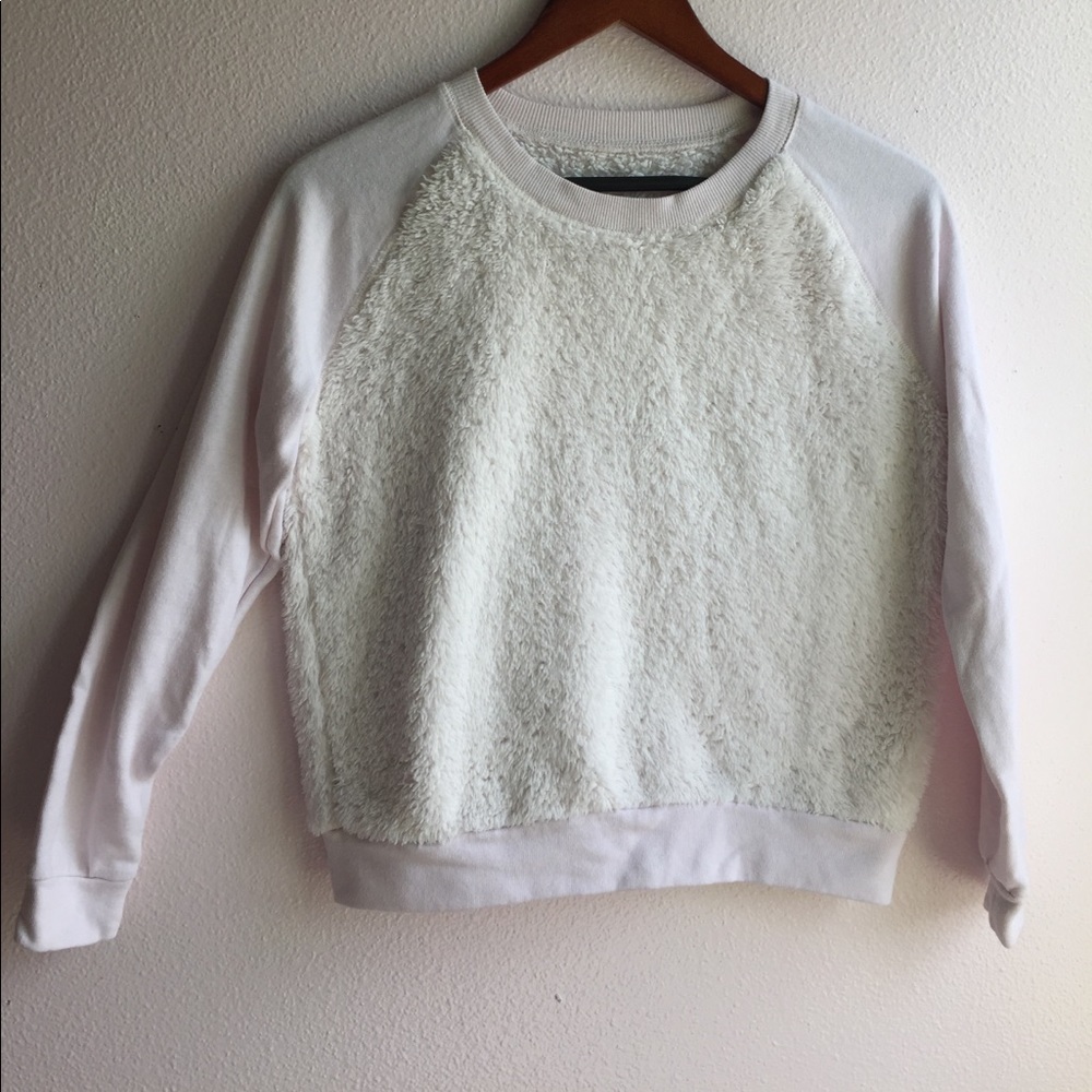Fuzzy sweater top