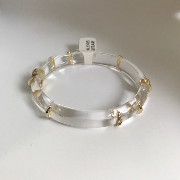 🌹SOLD🌹Alexis Bittar Striped Lucite Bracelet - Picture 1 of 5