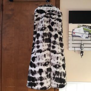 Maxi skirt cotton black and white medium