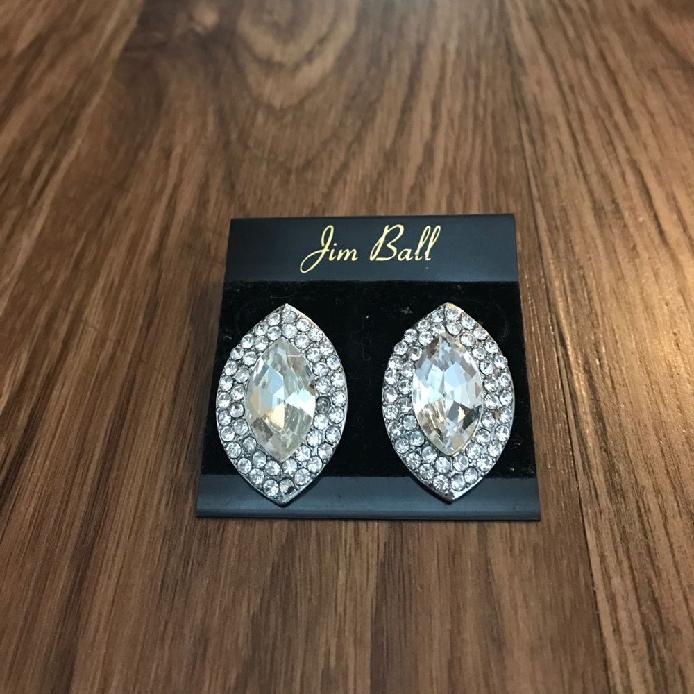 Jim Ball Silver Stone Earrings