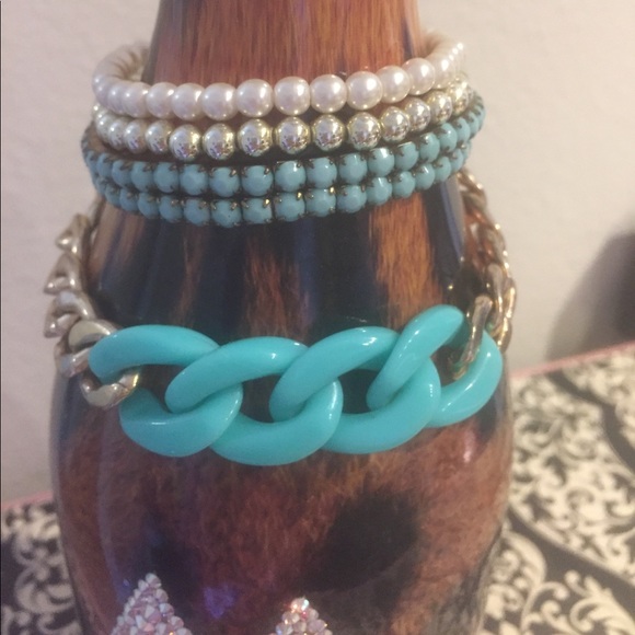 Cute turquoise bracelet set - Picture 2 of 3