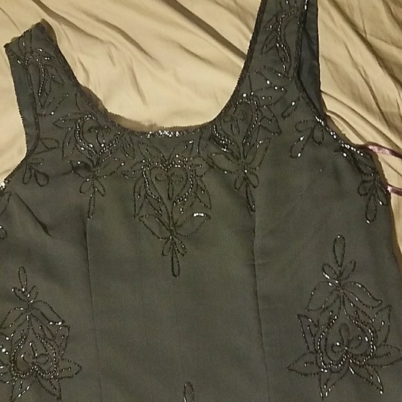 Twins dress dark grey color beaded - Picture 1 of 4