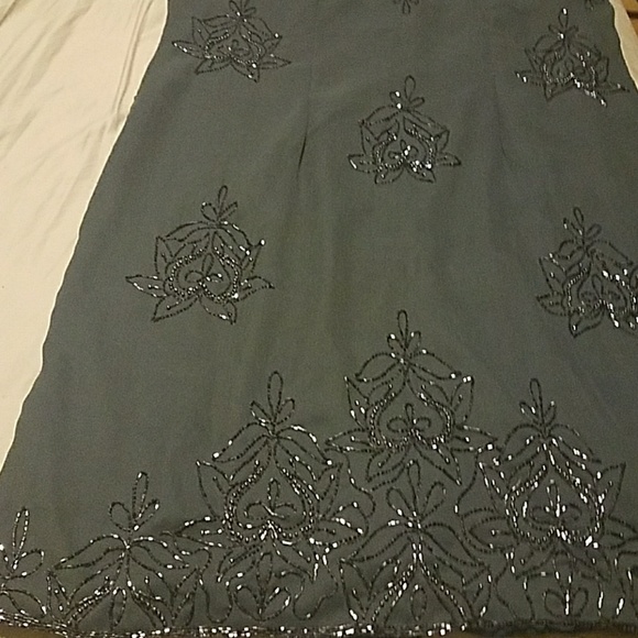 Twins dress dark grey color beaded - Picture 2 of 4
