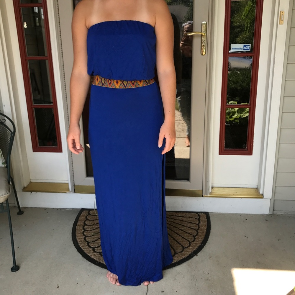 Royal blue maxi dress