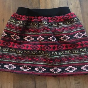 Aztec print skirt