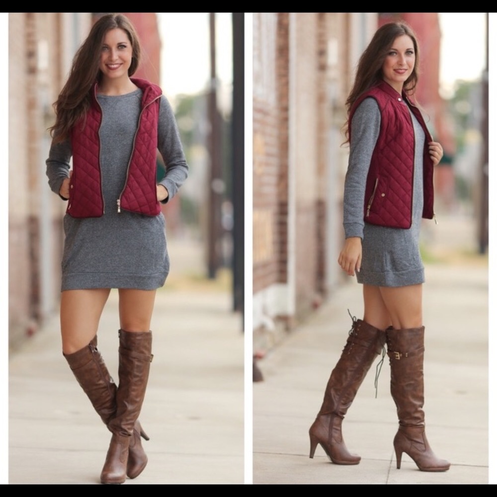 1 LEFT! LG Quilted burgundy vest! ❄️ - Picture 3 of 6