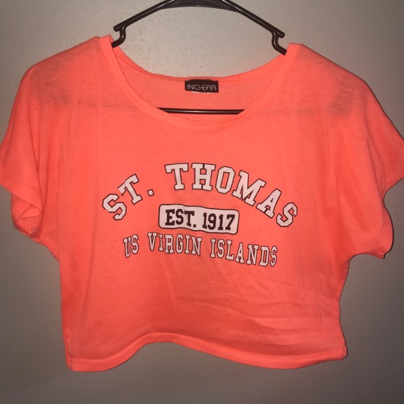 St. Thomas U.S. Virgin Islands Cropped Tee - Picture 1 of 2