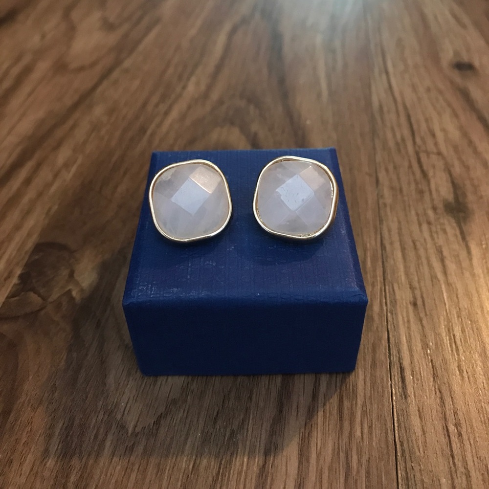 Pale Pink And Gold Earrings