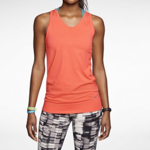 Lowest price!! NWT-orange Nike dri-fit tank - Picture 4 of 4