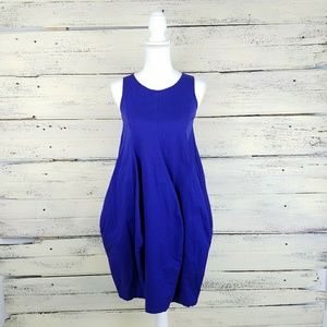 Vintage Hache Italian Designer Blue Purple Dress