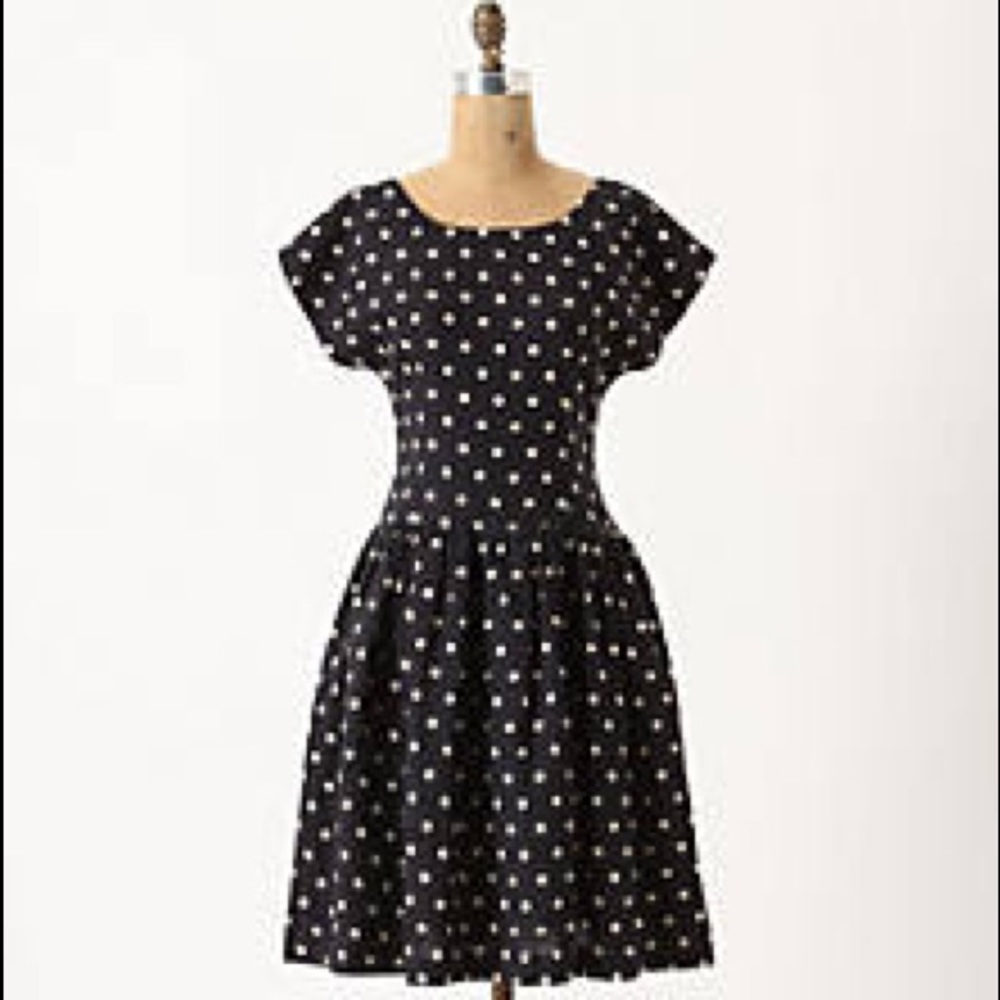 Anthropologie Lili's Closet Dropped Dots Dress