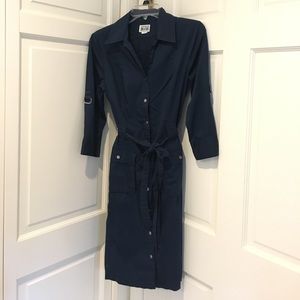Navy shirt dress
