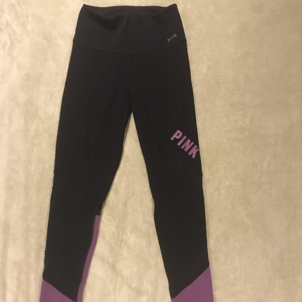 Reversible leggings black and purple PINK