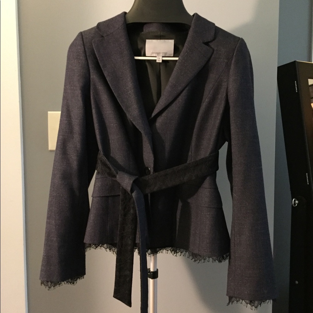 Classiques chambray and lace blazer