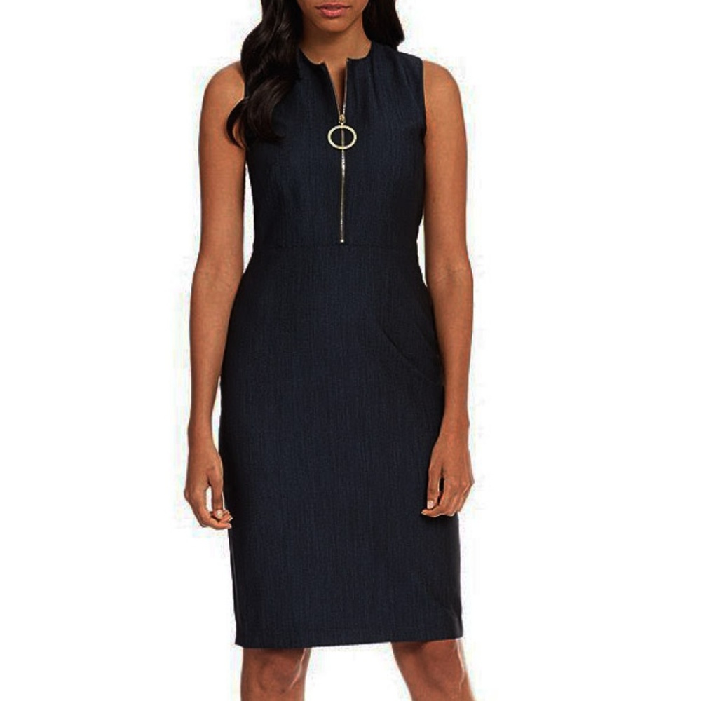 FINAL PRICE! Midi Bodycon Gold Zip Dress