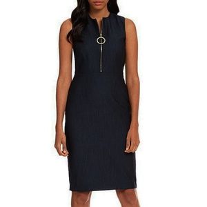 FINAL PRICE! Midi Bodycon Gold Zip Dress