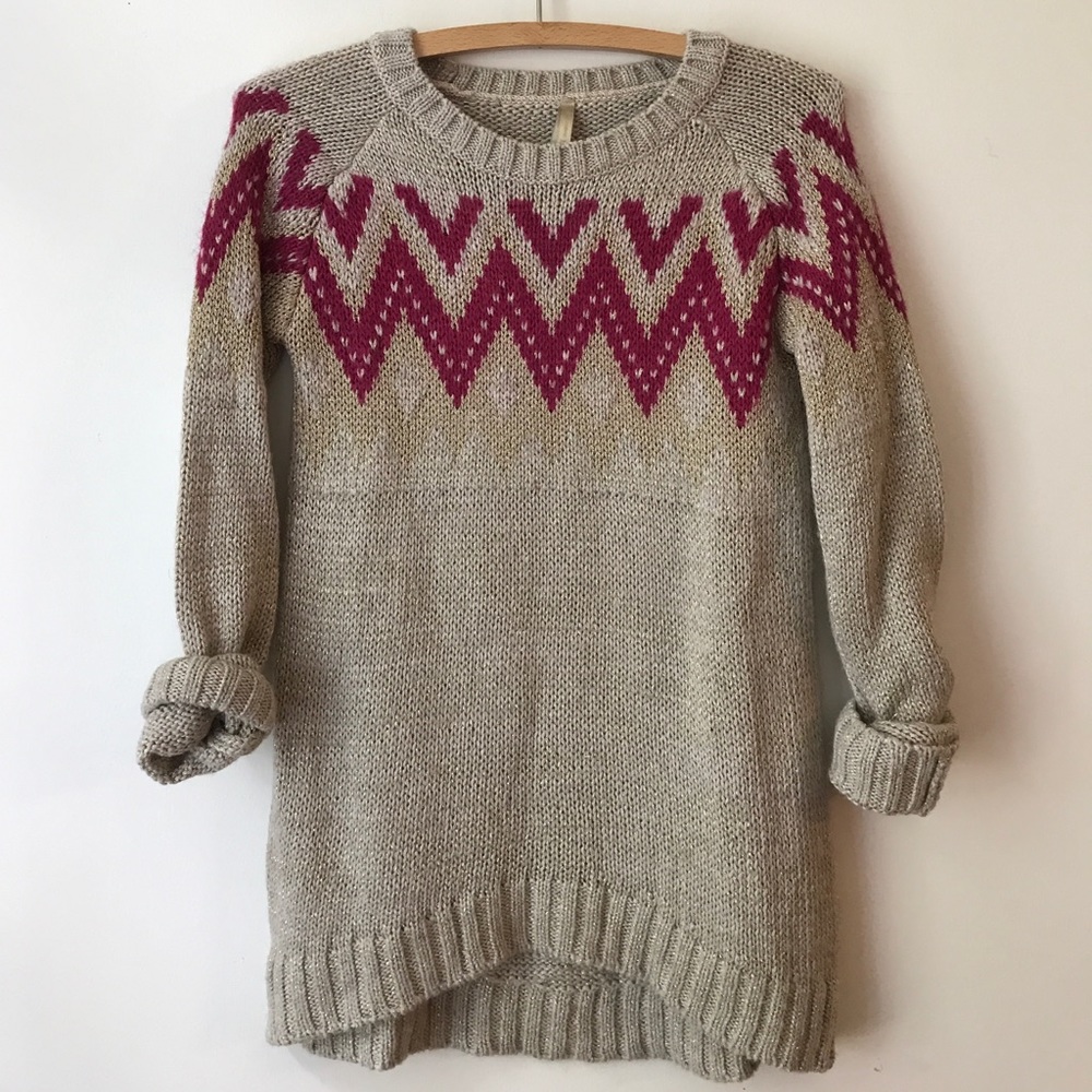 Printed Oversized Bershka Sweater