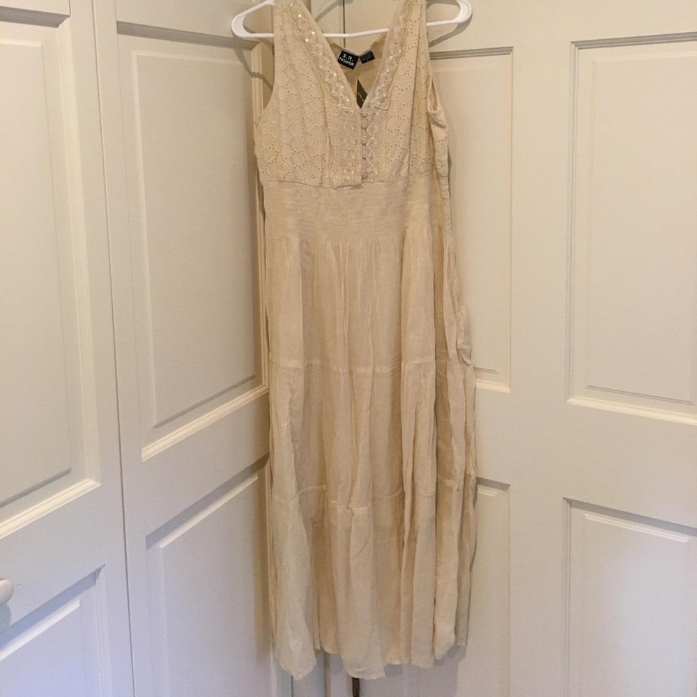 Cream bohemian dress