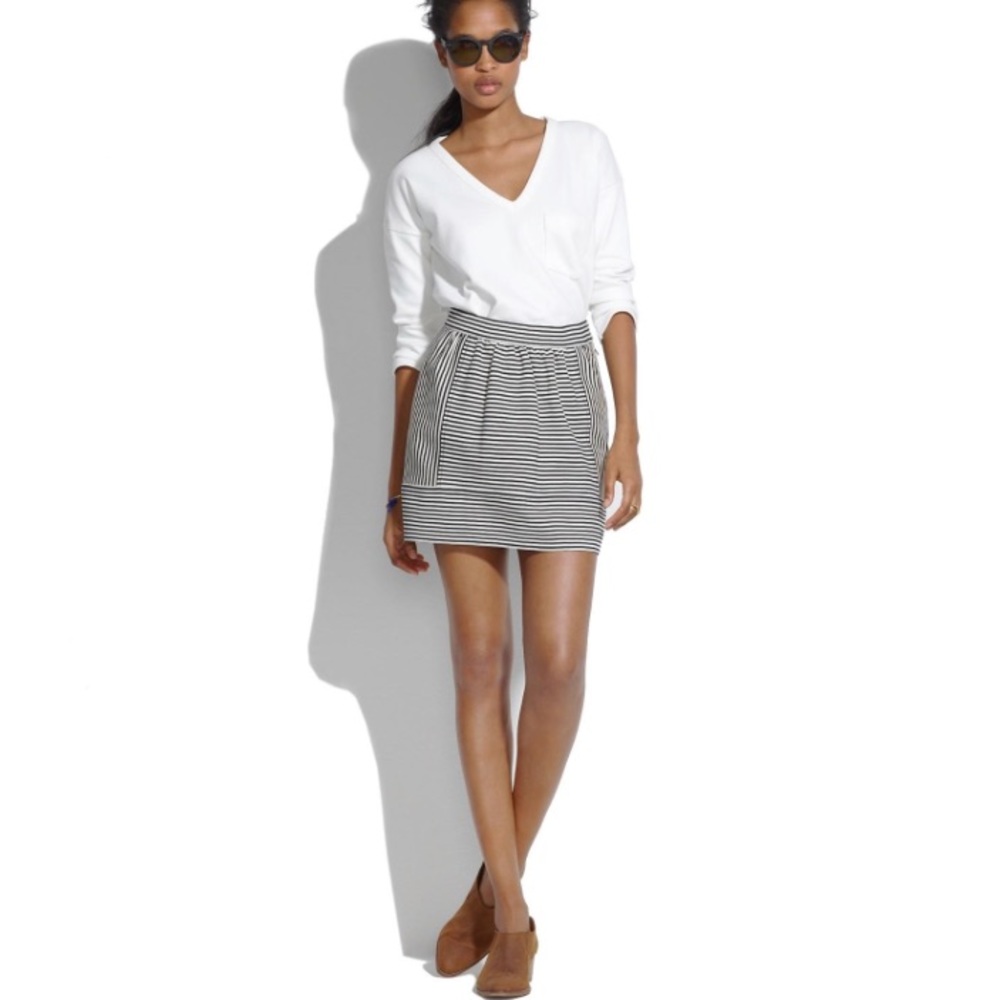 Black and white stripped skirt Madewell