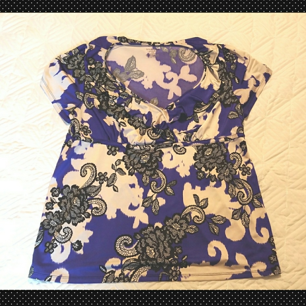 Lane Bryant size 14 16 Purple, Black, & White EUC