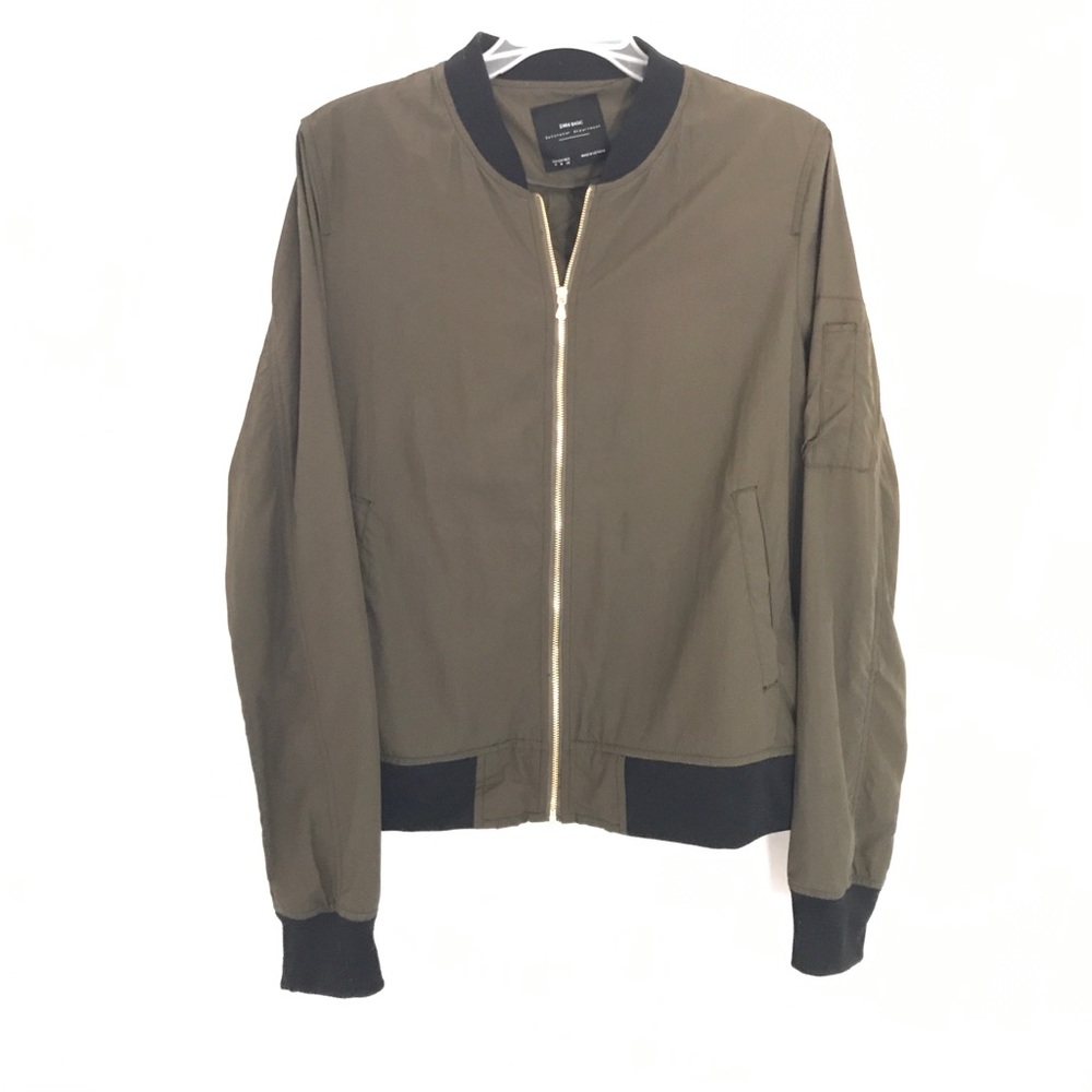 Zara bomber jacket sz M  army green