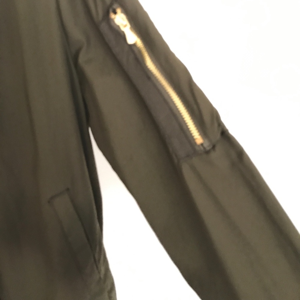 Zara bomber jacket sz M army green - Picture 3 of 4