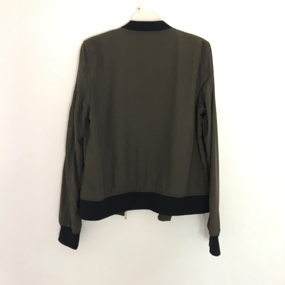 Zara bomber jacket sz M army green - Picture 4 of 4