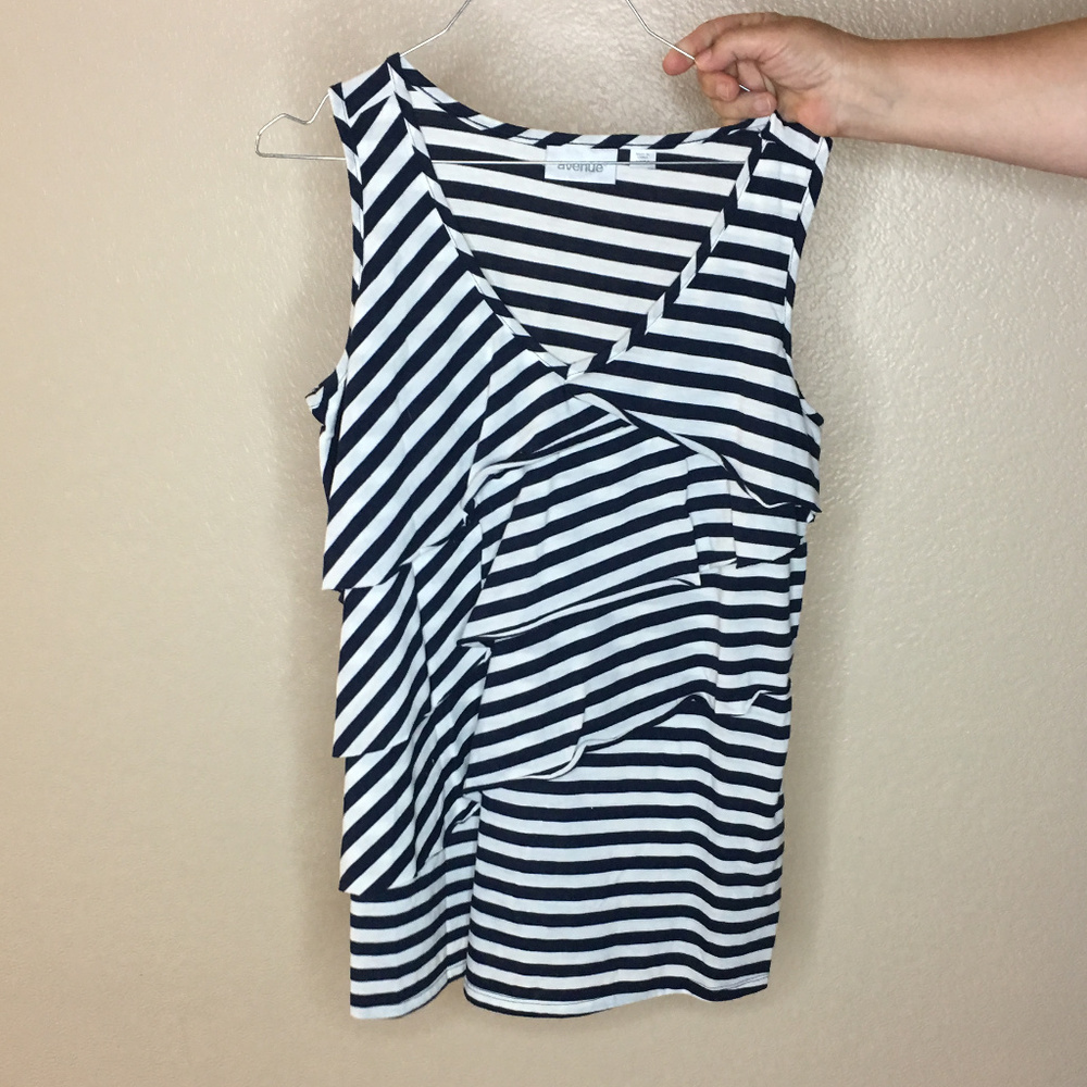 Avenue striped multi layered top