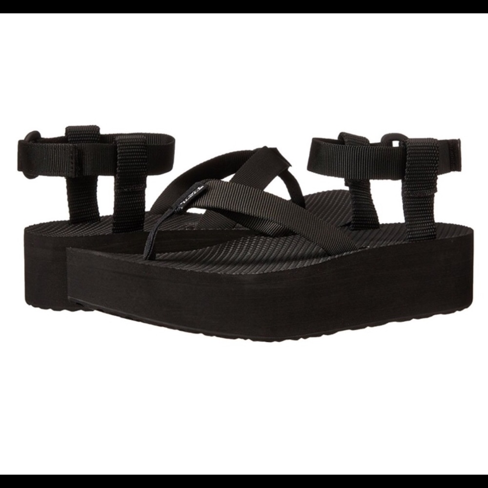 TEVA platform sandals.