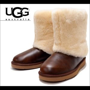 New UGG leather and sheepskin/shearling boots