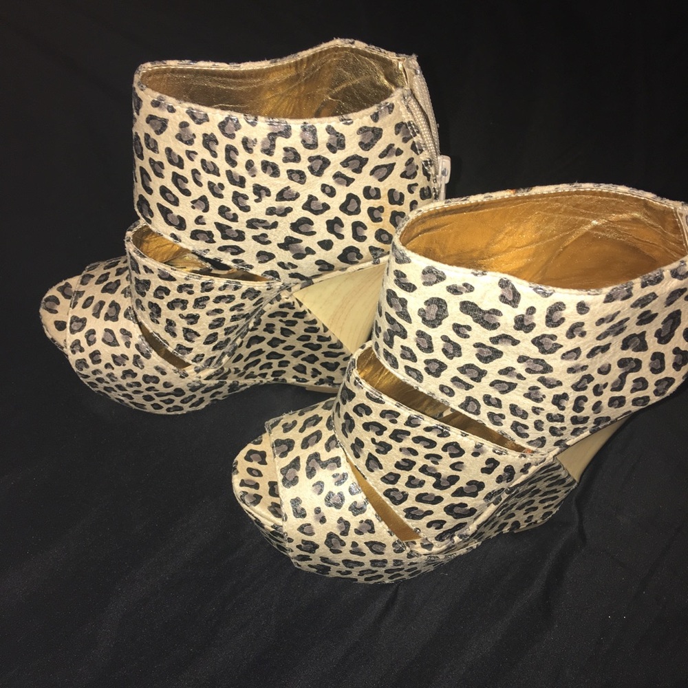 Snow Leopard Colored Wooden Wedges