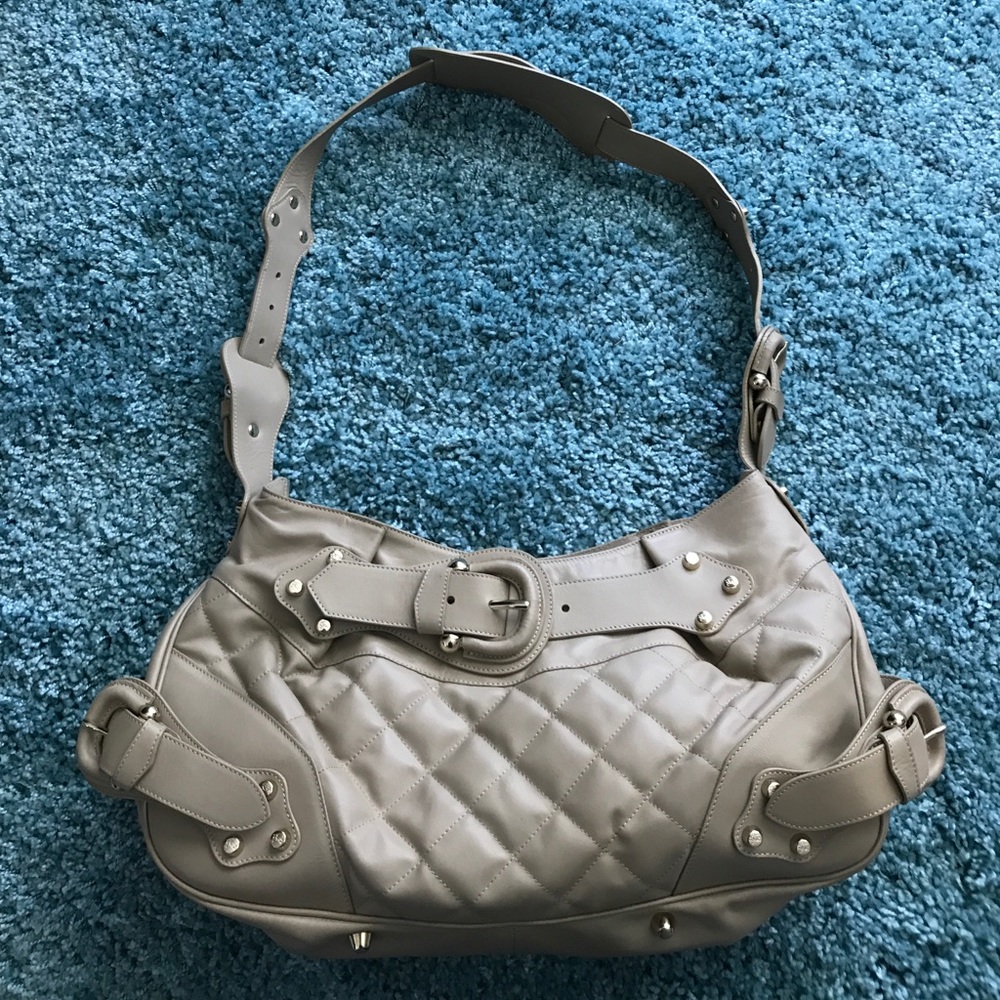 AUTHENTIC BURBERRY BQL PELHAM HANDBAG IN TAUPE