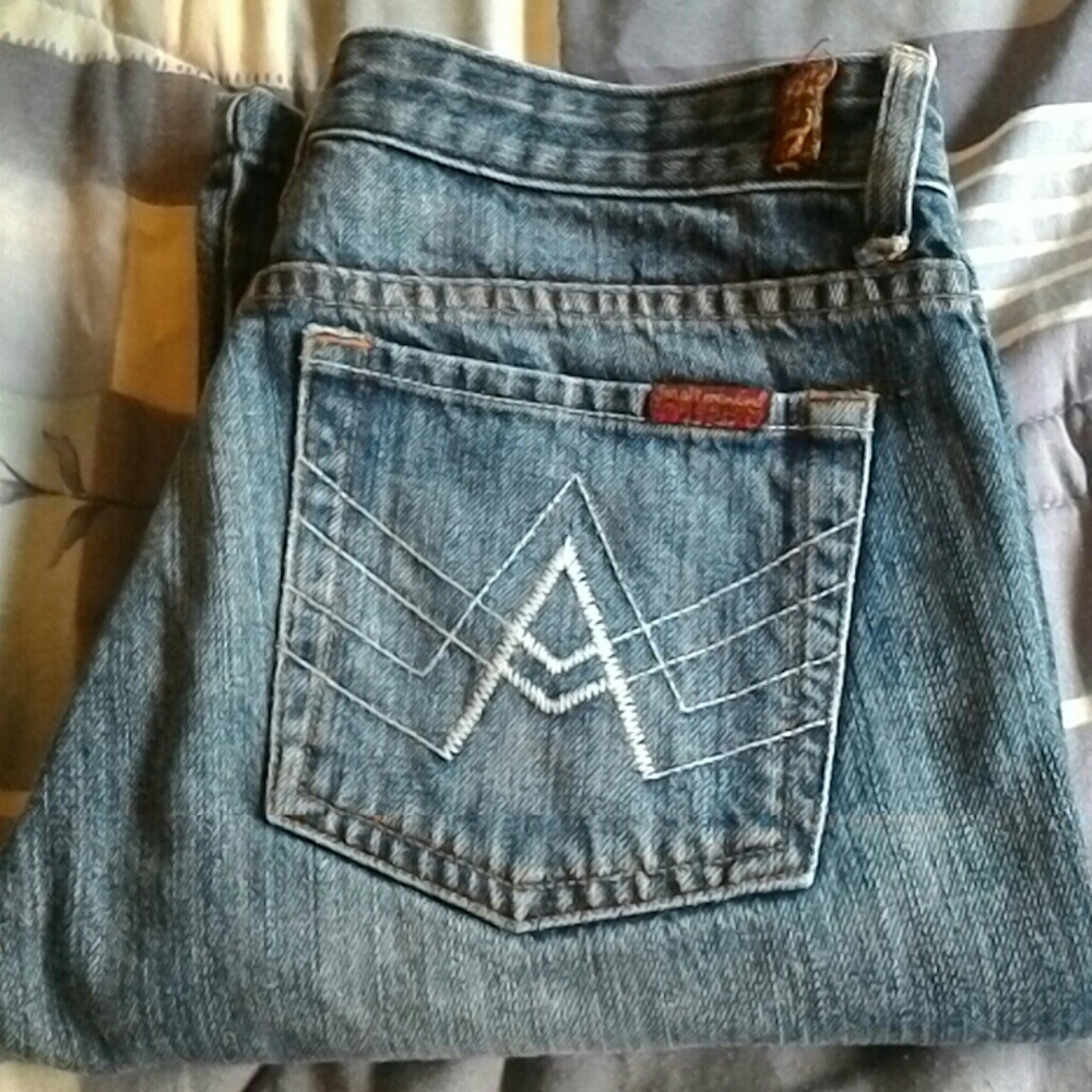 Cute jeans with a little wear on the bottoms