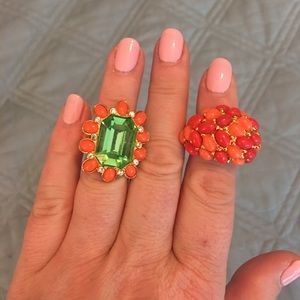 Pair of KJL cocktail rings