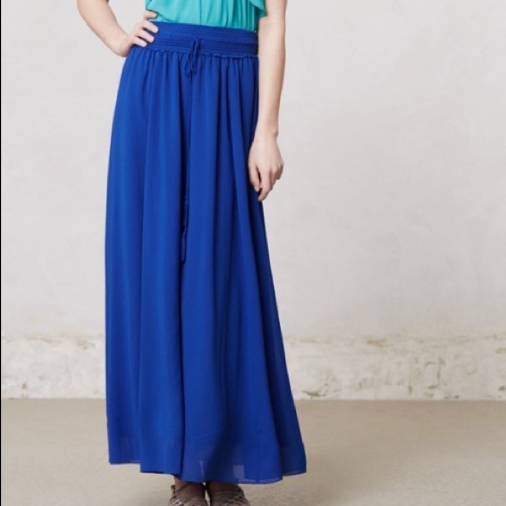 Anthropologie Maeve Hexprint Maxi Skirt