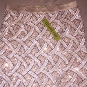 Champagne Gianni Bini sequin Skirt