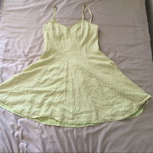 Vintage Kookai Lime Green Polka Dot Sundress