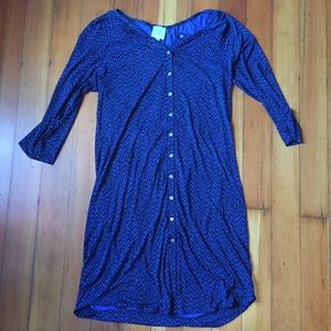 Button-down tunic dress