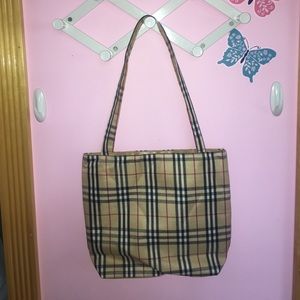 Tan Plaid Small Bag