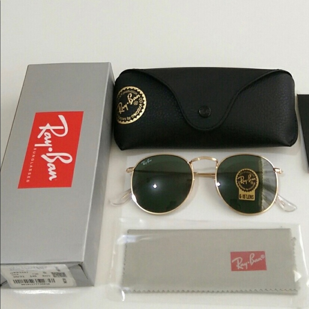 Dark Green Ray Ban Round