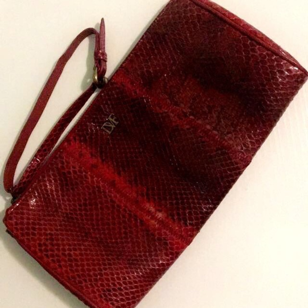 DVF Snakeskin Wristlet