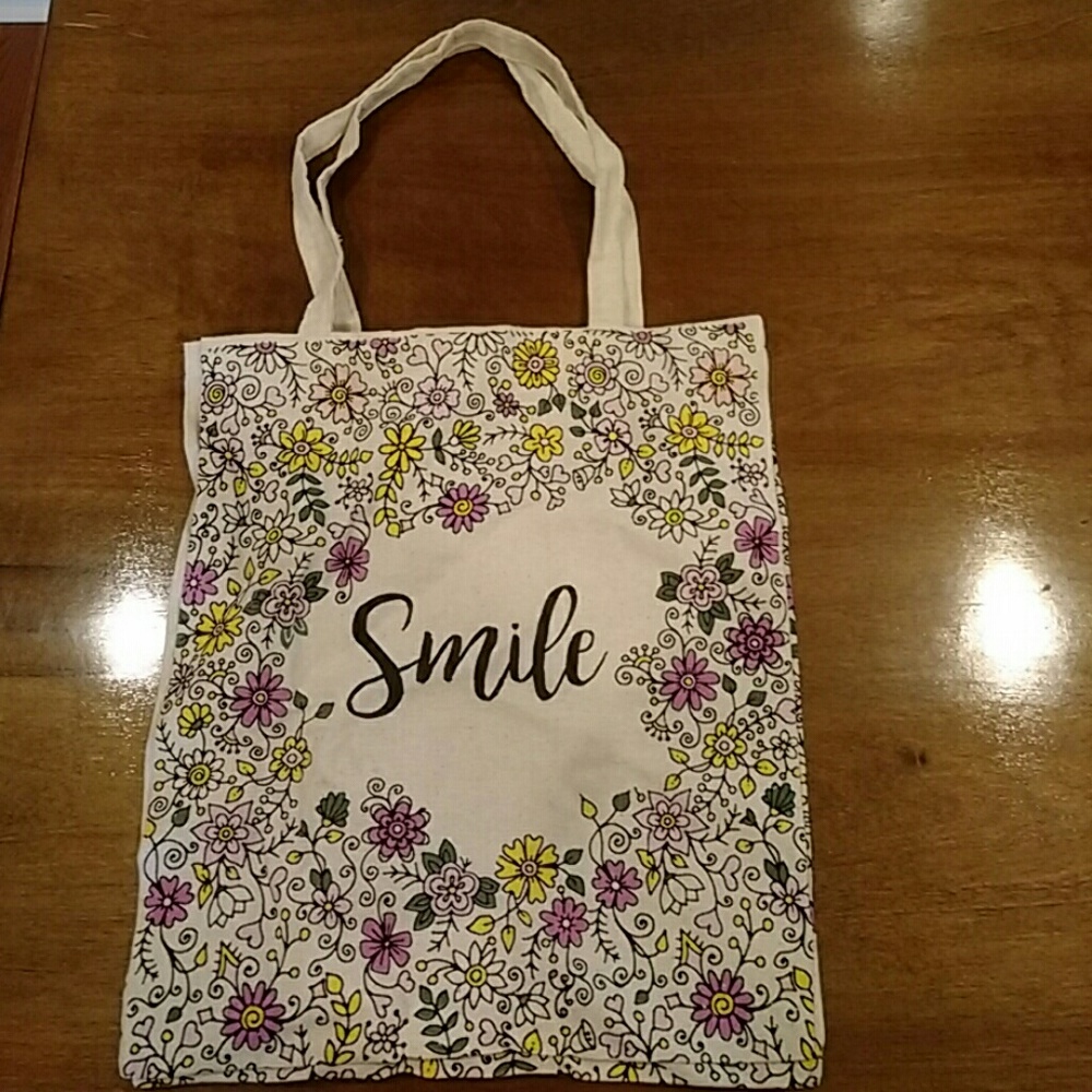 NWOT Flower Tote Bag