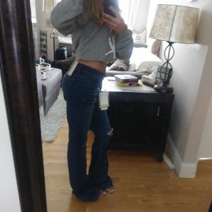 NWT Blue Spice High Waisted Distressed Flare Jeans