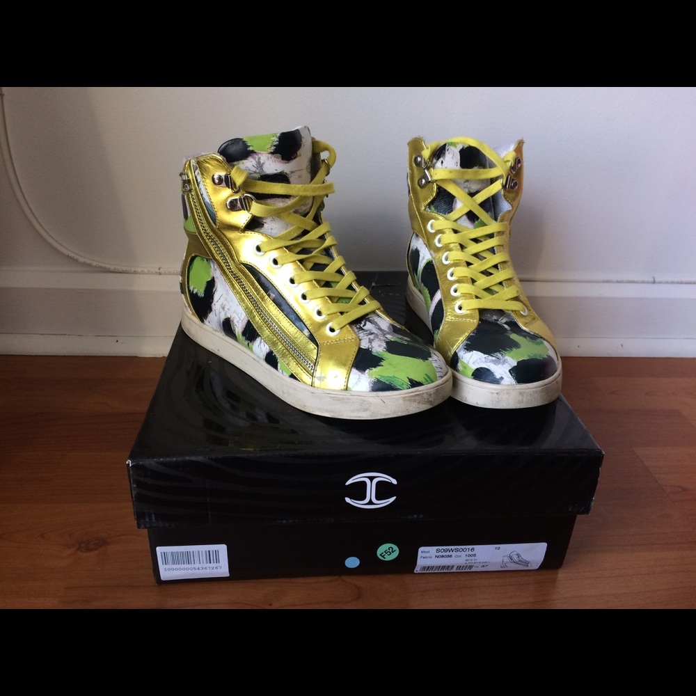 "Just Cavalli" Metallic Sneakers Roberto Cavalli