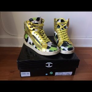 "Just Cavalli" Metallic Sneakers Roberto Cavalli