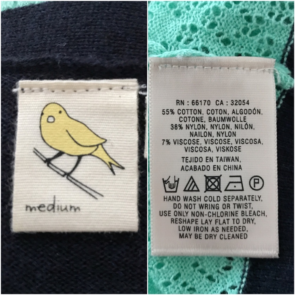 Yellow Bird Rugby Pointelle Cardigan Sweater NWOT - Picture 8 of 8