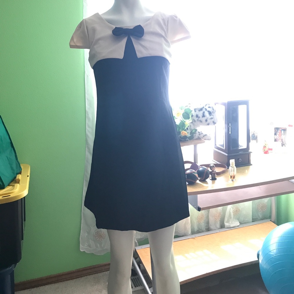 Chinese style two tone office dress