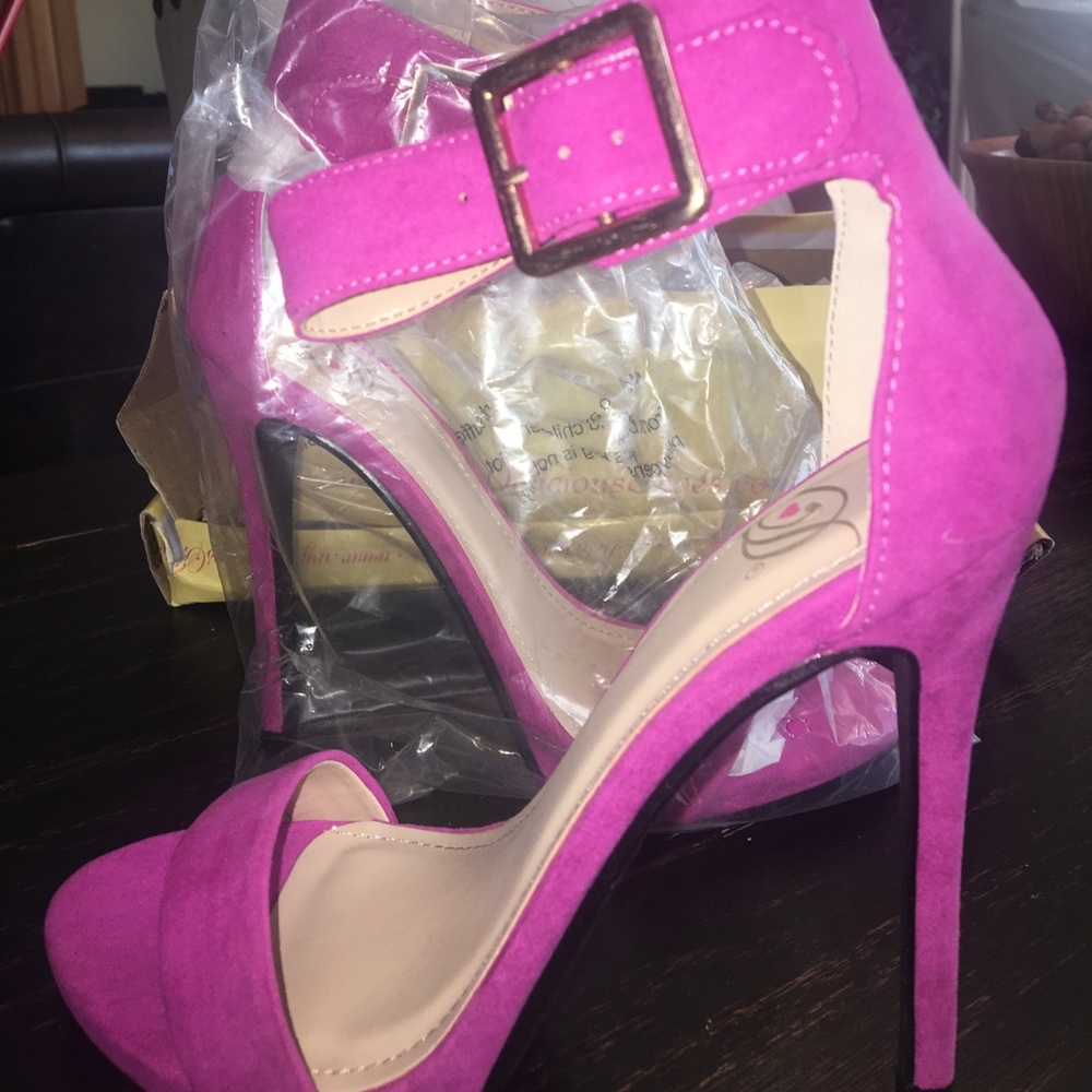 Fuschia heels